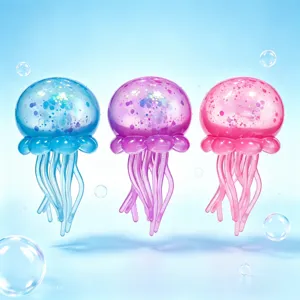 Jellyfish Squishy Toy Slow Rebound Stress Relief Fidget Toy Cute Animal Maltose Squeeze Toy Sensory Toy Gift