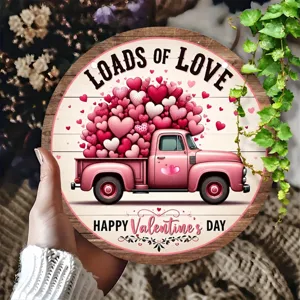 Wooden Valentine's Day welcome door sign hanging wall decoration for home party decor