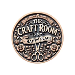 Wooden circular craft room sign wall hanging plaque home decor aesthetic door plate pendant wood art