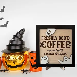 Halloween Holikerb, Kaffeebeschilderung mit geister motiv für gemütliche tischdekoration
