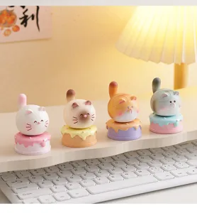 Süße Katzen Stressabbau Fidget Toy Desktop Dekoration Figur im praktischen 4er Set