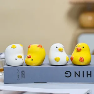 Figurines de canard en céramique mignonnes décoration de bureau sculpture d'animal mignonne