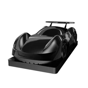 Sleek sports car car air freshener ornament in glossy black, premium vehicle interior decor.