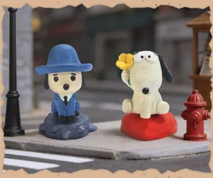 Cute abstract animal blind box cartoon figurine desktop decoration for office and home use.