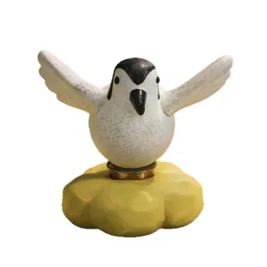 Cute spinning animal blind box figure bird toy for office desk decor healing collectible doll