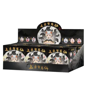 Antike Weisheit Fuchs Harz Blindbox Display Set, süße Sammlerfiguren als Geschenk.