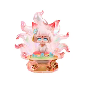 Personalisierte Neunschwänzige-Fuchs-Sammelfigur aus Kunstharz, süßes Anime-Spielzeug als Geschenk.