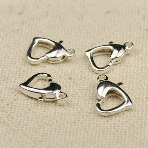 Heart Lobster Claw Clasps Alloy DIY Jewelry Making Findings Connectors For Bracelet Necklace Crafting