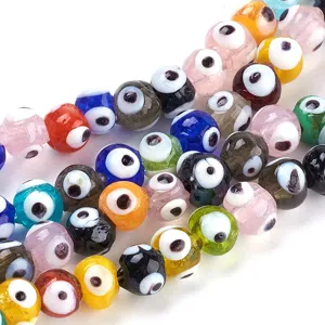 Cuentas de Vidrio Ojo Turco Mal de Ojo Coloridas Multicolores DIY Accesorios para Joyería