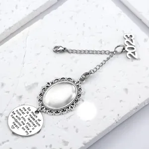 DIY photo charm bezel pendant, silver alloy graduation memorial jewelry tray accessory.