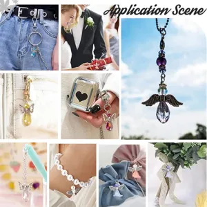 Pendentif ange en cristal porte-clés bijou de sac accessoire DIY cadeau parfait