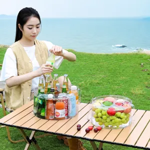 Secchio d'acqua pieghevole portatile bacino pieghevole trasparente per campeggio picnic all'aperto