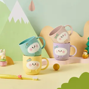 Thickened Plastic Mouthwash Cup Cute Kids Toothbrush Holder Anti Drop Cartoon Wash Mug Student Bathroom Drinking Cup