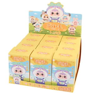 Samuel conjunto de exhibicion de caja ciega de peluche del zodiaco, juguete tierno.