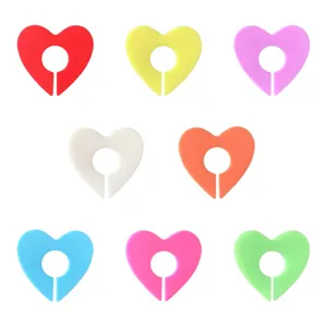 Colorful heart-shaped wine glass markers, perfect party drink identifiers and charms set.