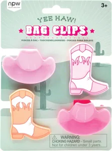 Creative cute cowboy hat and boot plastic food bag sealing clips set kitchen tool new
