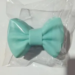 Silicone bow pot handle cover heat resistant anti scald clip kitchen tool mint green cute accessory