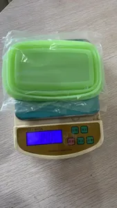 Fiambrera de silicona plegable recipiente de conservacion caja bento portatil para comida.
