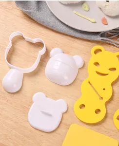 Set stampo per polpette di riso orso carino cucina fai da te sushi maker cottura