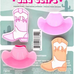 Cute cowboy boot and hat shaped plastic food bag clips for kitchen food sealing tool set