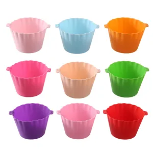 Silicone baking cups muffin molds air fryer accessories multi-color kitchen baking tools set