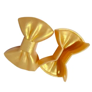 Silicone bow pot holders heat resistant pinch mitts kitchen anti-scald bowl ear covers gold 2pcs