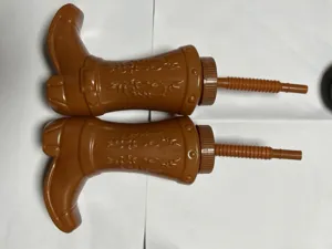 Plastik Cowboy Stiefel Becher mit Strohhalm und Deckel fur Western Party Dekorationen