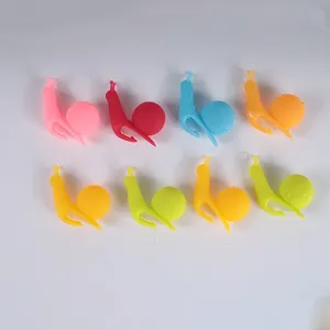 Bunte Silikon Schnecken Teebeutelhalter, süße Tassenrand Clips, flexible Küchen Teezubehör.