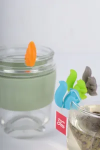 Silikon Eichhörnchen Teebeutelhalter, süße Tier Tassenklammern, bunte Getränkemarkierer.