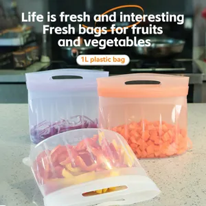 Grande Capacità Sacchetto di Conservazione in Silicone Alimentare Riutilizzabile A Prova di Perdite Conservazione di Verdure