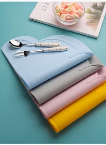 Silicone cloud placemat for baby kids, waterproof non-slip dining table mat bowl pot kitchen pad.