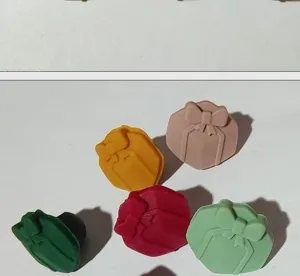 Segnapunti per bicchieri di vino in silicone grazioso fiocco identificatori set 5