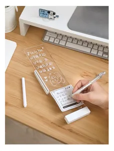 LED glowing acrylic memo board with USB powered desktop message board for office and study use
