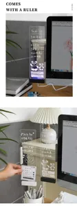 Transparent LED acrylic computer side memo board with USB light, ideal for desktop to-do lists.
