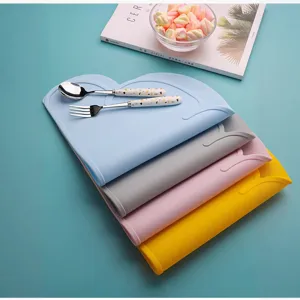 Silicone baby placemat cloud shaped toddler dining mat non slip waterproof kitchen table mat