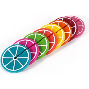 Set di 8 segnabicchiere in silicone colorato per vino identificatori bevande per feste e tazze.