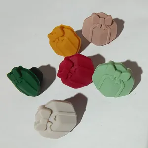 Set di marcatori per bicchieri da vino in silicone con fiocco etichette per feste