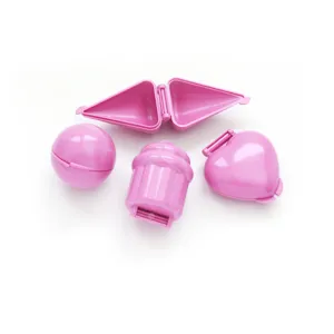 Pink plastic DIY mold set for making rice balls, cake pops, and cute handmade lollipops.