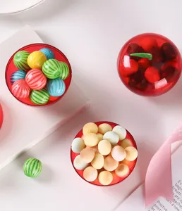 Christmas apple plastic candy box creative wedding gift packaging decorative clear container.