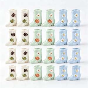 Creative Cute Floral High Heel Boot Shaped Plastic Cup Minimalist Desktop Ornament Drinkware Office Home Decor