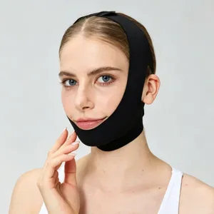 Professional V-line face lifting bandage and slimming mask for daily facial shaping care.