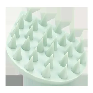 Ergonomic Silicone Shampoo Brush Scalp Massager Soft Bristle Hair Washing Comb Tool for Head Relaxation Daily Body Cleaning