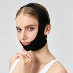 Adjustable V-face lifting bandage facial slimming strap breathable face shaper tool detail view