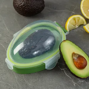 Avocado saver container fruit fresh storage box green plastic keeper kitchen tool