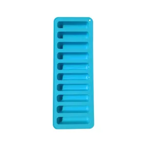 Silicone Ice Cube Tray 10 Grids Long Cylinder DIY Mold for Home Kitchen Bar Tool