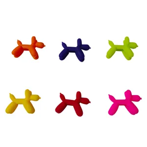 Segnapunti per bicchieri da vino cane palloncino in silicone accessori festa 6pz