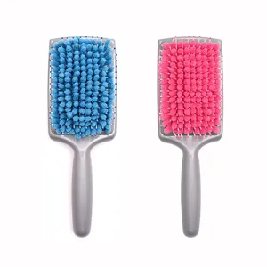 Microfiber hair drying brush quick absorbent sponge comb scalp massage hair care tool design.