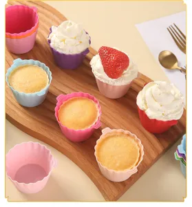 Silicone baking cups muffin molds air fryer cups dual-ear cake cups multi-color set