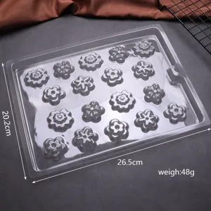 Stampo trasparente in PET per cioccolato cubetti di ghiaccio stampo fiori dolci DIY bake