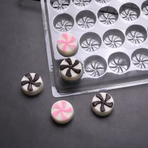 Stampo per cioccolatini PET fiore rotondo vaschetta ghiaccio utensile DIY per gelatina